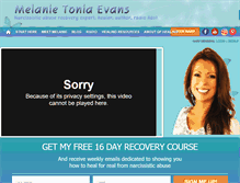 Tablet Screenshot of melanietoniaevans.com